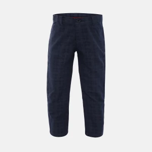 Midnight Blue Printed Gabardine Short Pant